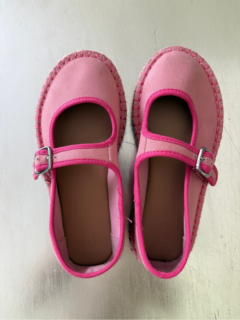 Girls Pink Mary Jane Canvas Shoes